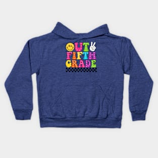 Peace Out School, Graduation Fifth Grade, Last Day of School, End of School Kids Hoodie